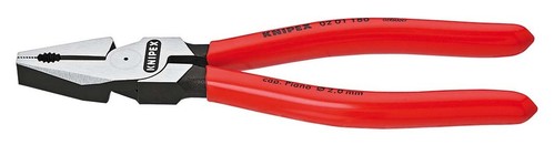 Knipex-Werk Kraft-Kombizange schwarz, 180mm 02 01 180