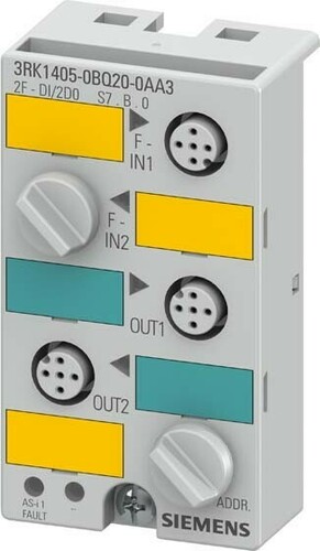 Siemens Dig.Industr. ASIsafe Kompaktmodul IP67 Digital 2F-D 3RK1405-0BQ20-0AA3