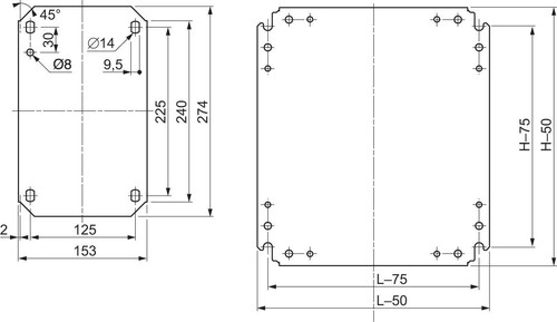 Schneider Electric Montageplatte 450x250 NSYMM53