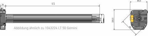 Somfy Rolladenmotor LT 50 Gemini 25/17 50x1,5/1,6 1043216