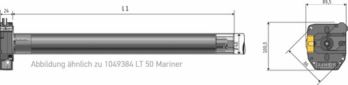 Somfy Rolladenmotor LT50 Mariner 40/17 SRW 65 E-H 1049394