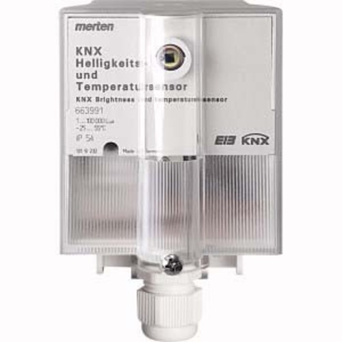 Merten KNX Helligkeit/Temp.sensor lichtgrau 663991