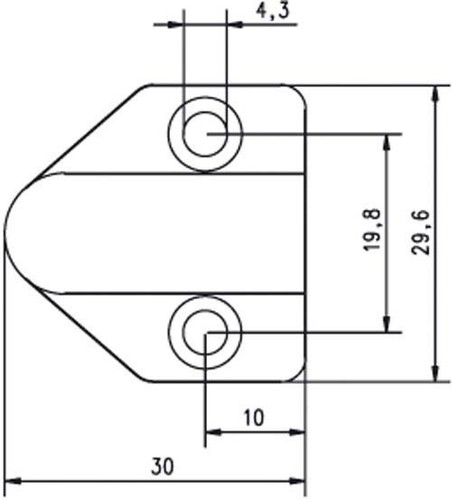 Assa Abloy effeff Kabelübergang weiss 30cm 10318W-------00