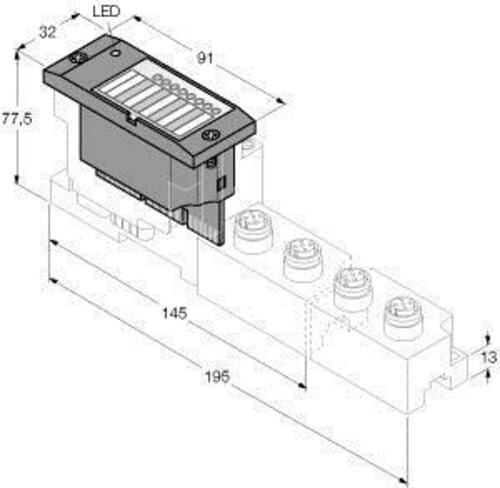 Turck Elektronikmodul BL67-8XSG-PD