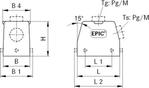 Lapp Zubehör Tüllengehäuse EPIC H-B 16 TG 21 ZW