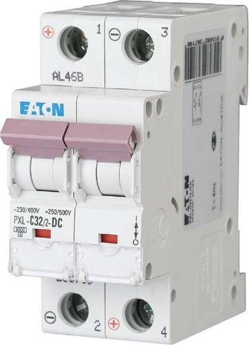 Eaton Leitungsschutzschalter 32A,2p,Steckkl.C, DC PXL-C32/2-DC