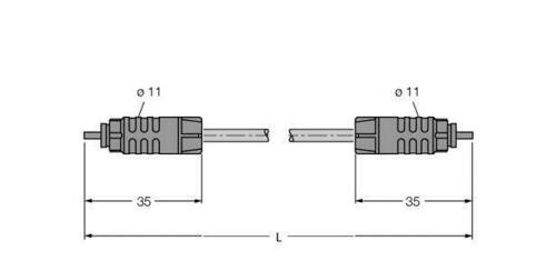 Turck IP-Link Lichtwellenleiter PUR Außenmantel SFOL-0.5M