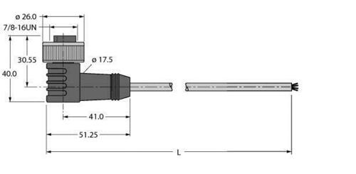 Turck Spannungsversorgungsltg. PUR WKM43-10M