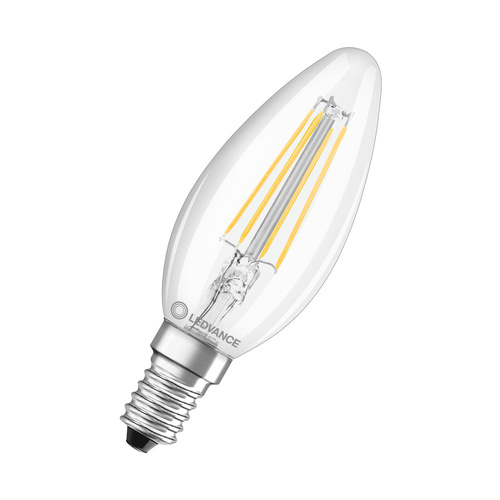 Ledvance LED-Kerzenlampe E14 927, dim. LEDCLB40D4.2927FILCL