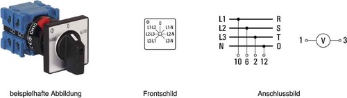Kraus&Naimer Voltmeterumschalter mit 0-Stellung CH10 A007-624 FT2