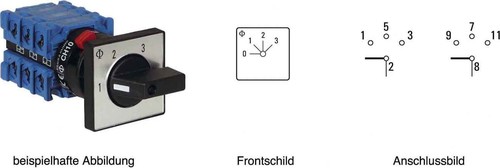 Kraus&Naimer Stufenschalter mit 0-Stellung,2pol CH10 A261-600 FT2