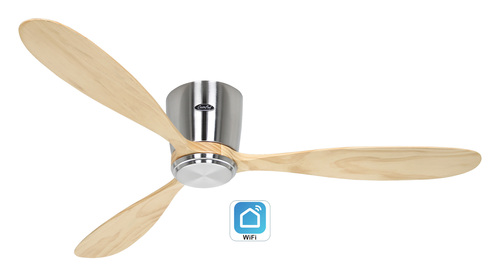 Casafan Deckenventilator m.FB,WiFi EcoPlanoWood132BN-NT