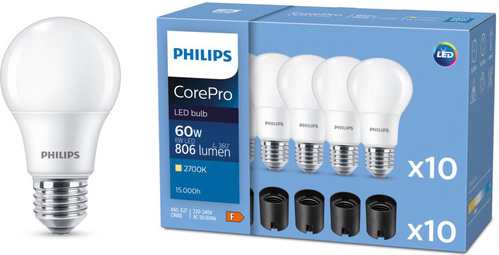 Philips Lighting LED-Lampe A60 E27, 827 CoreProLED #16897800