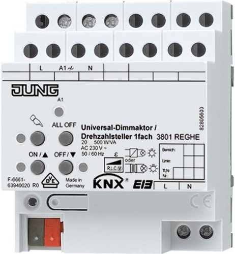 Jung KNX Universal-Dimmaktor /Drehzahlst. 1-fach ch 3901 REGHE