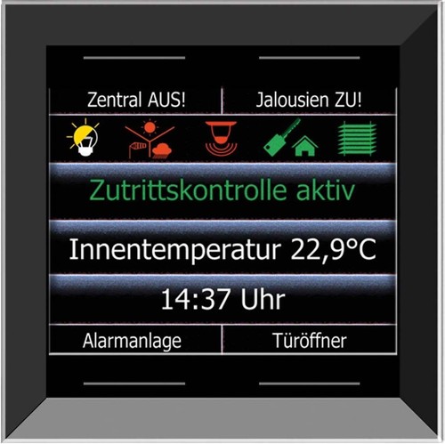 Issendorff Glas-Farbdisplay 2,8Z rahm.los,sw 4 Tasten LCN - GTS4DB