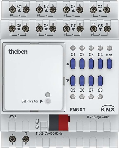 Theben Schaltaktor/Jalousieaktor MIX2, Grundmodul RMG 8 T KNX