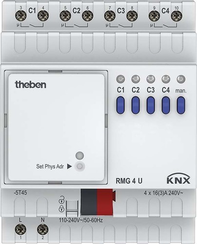 Theben Schaltaktor 4-fach Grundgerät RMG 4 U KNX