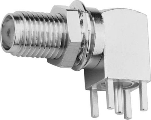 Telegärtner SMA-Winkeleinbaubuchse Au für LTP, 50Ohm 100024711