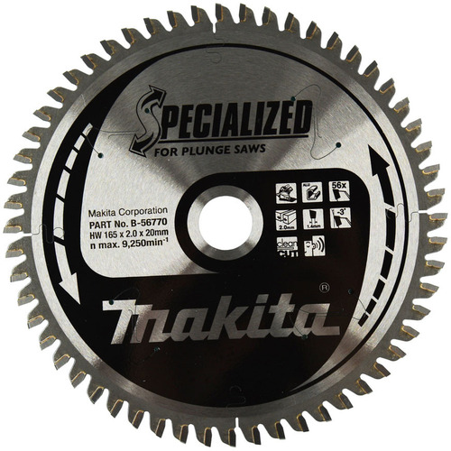 Makita Sägeblatt Specialized 165x20x56Z B-56770