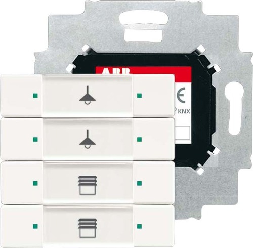 Busch-Jaeger Bedienelement 4-fach studioweiß matt 6127/01-884-500