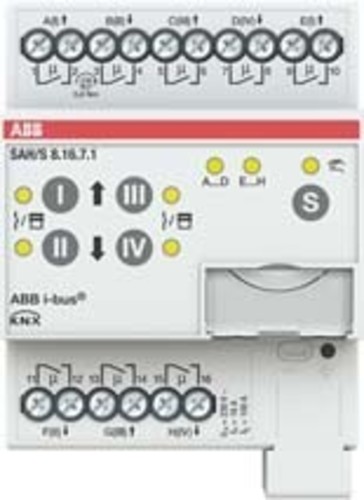 ABB Stotz S&J Schalt-/Jalousieaktor 8fach 16A, REG SAH/S8.16.7.1