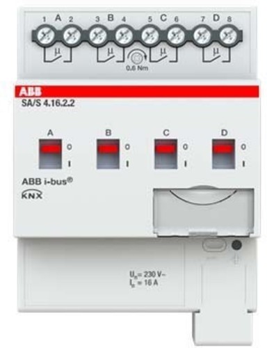 ABB Stotz S&J Schaltaktor 4-fach ch, 16A, REG SA/S4.16.2.2