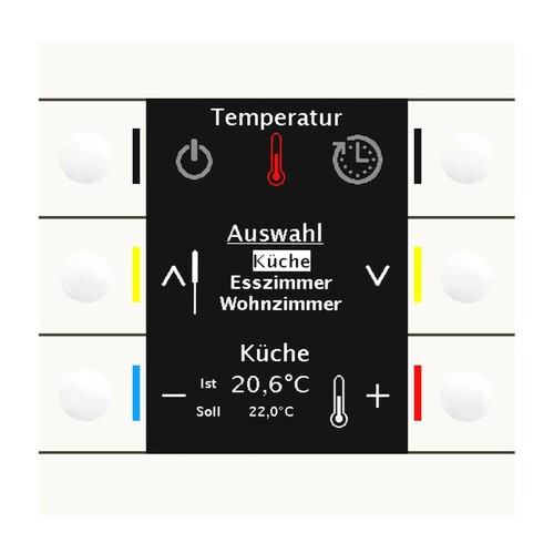 MDT technologies Bedienzentrale Smart 86 Farbdisplay rws/glän BE-BZS86.01