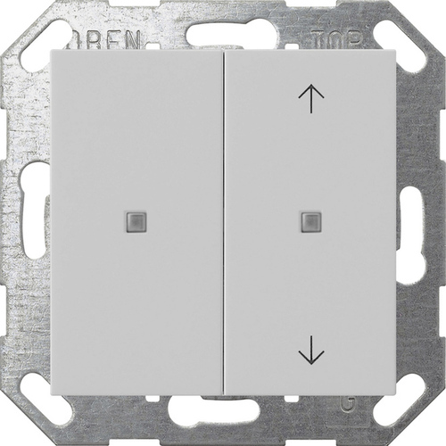 Gira KNX Taster Wippe 2-fach gr unbedruckt/Pfeile 5175015