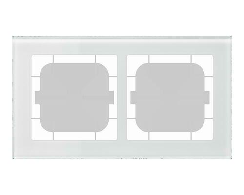 MDT technologies Glasrahmen 2-fach weiß für 63mm Programme BE-GTR263W.01