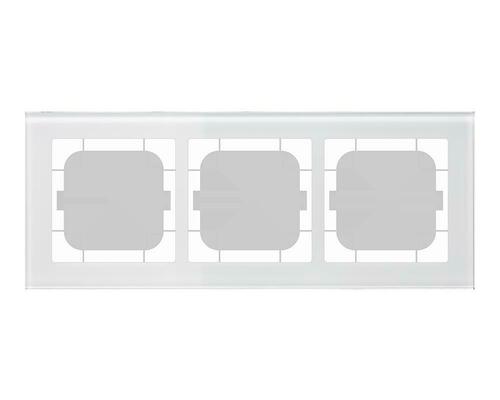 MDT technologies Glasrahmen 3-fach weiß für 63mm Programme BE-GTR363W.01