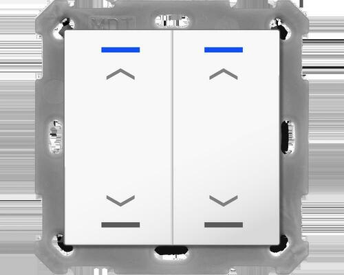 MDT technologies KNX Taster Light 55 2-fach RGBW,rwsglä,Jalousie BE-TAL55T2.A1