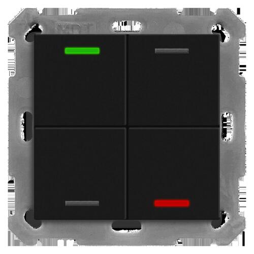 MDT technologies KNX Taster Light 55 4-fach RGBW, swmatt,Neutral BE-TAL55T406.01