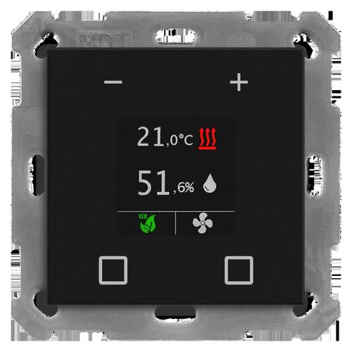 MDT technologies KNX Raumtemperaturregler Smart 55,schwarzmatt SCN-RTR55S06.01