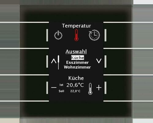 MDT technologies Glas Bedienzentrale Smart mit Farbdisplay,sw BE-GBZS.01S