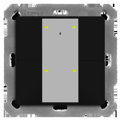 MDT technologies KNX Taster Plus 55 4-fach Schwarz matt BE-TA55P406.02