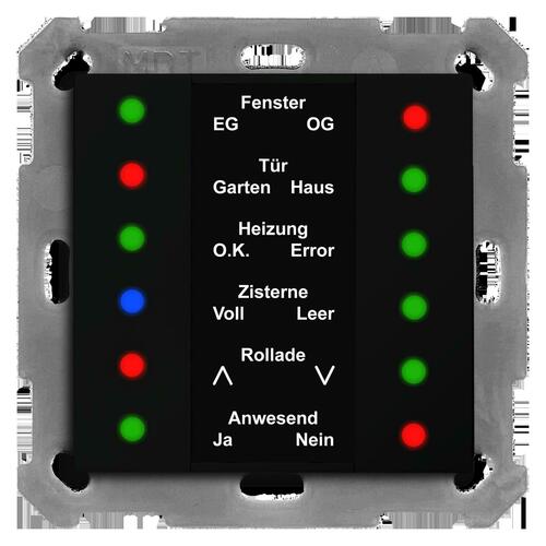 MDT technologies KNX LED Anzeige 55 Schwarz matt SCN-LED5506.01