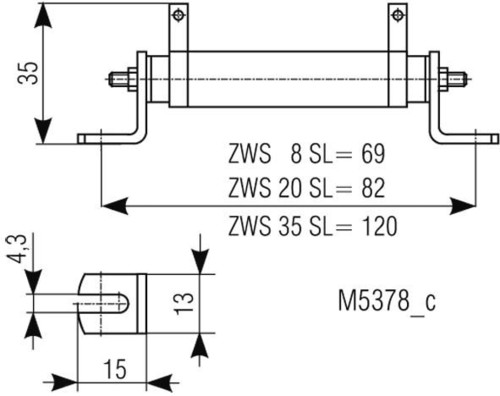 Dold&Söhne Vorwiderstand ZWS 20SL 1,6K-OHM