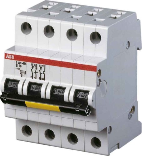 ABB Stotz S&J Sicherungsautomat 6kA 10A C 3p+N (4p) S203-C10NA