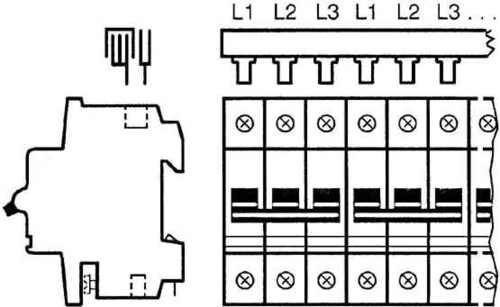 ABB Stotz S&J Stift-Sammelschiene 3p. 10qmm 3x20TE SZ-PSB22N