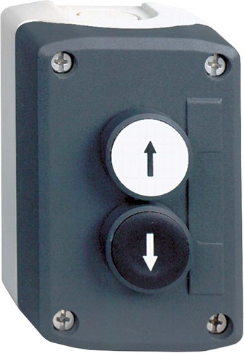 Schneider Electric Gehäuse m.2 Taster 2S2Ö Pfeil (Auf/Ab) XALD222E