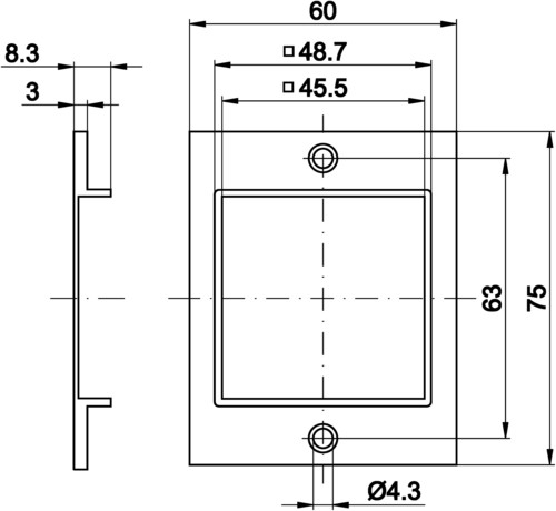 Ipf Electronic Schraubbefestigung für bauform 48x48 AC000028