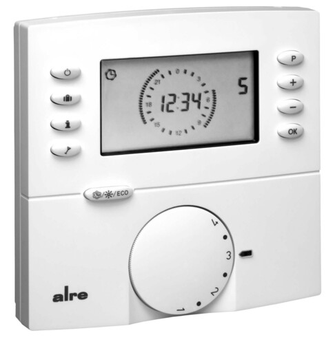 Alre-it Fußbodentemperaturregler AP,m.Uhr,bel.Display HTRRBu110.021