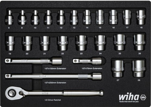 Wiha Ratschenschlüssel Set 1/2" 33891