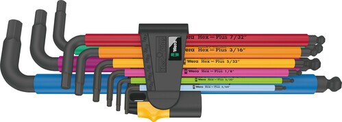 Wera Werk Winkelschlüsselsatz Hex-Plus Multicolour 05022640001