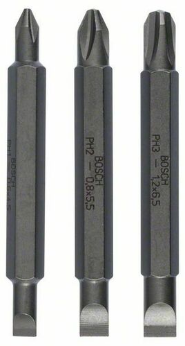 Bosch Power Tools Doppelklingenbit-Set PH1,PH2, PH3,60mm 2607001746