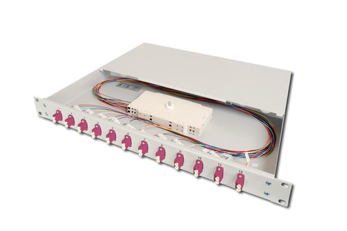 DIGITUS LWL-Spleißbox 1HE 12xLC OM4 DN-96331-4