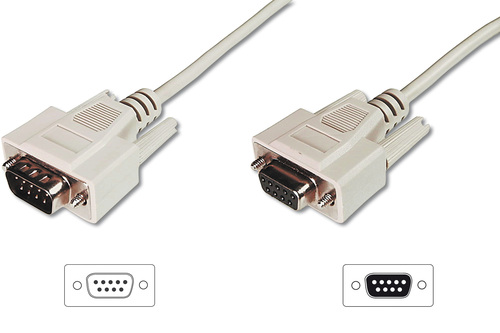 DIGITUS Verlängerungskabel D-Sub9/St-D-Sub9/Bu AK-610203-020-E