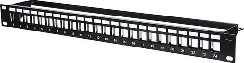 Metz Connect Patchpanel Keystone 24x schwarz leer 130926-0029KE