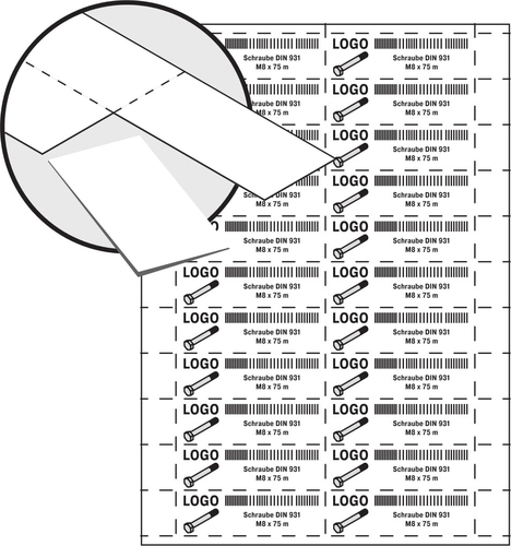 Bito Etikettenbögen 80x22mm weiß 46-20766