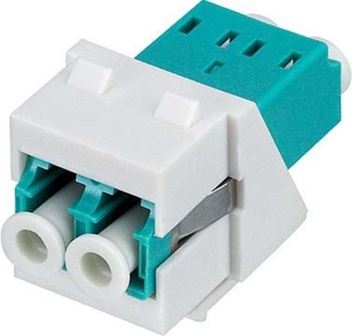 Rutenbeck LC-D Keystone Modul MM, OM3 aqua, reinweiß KMK-LC-D OM3 aqua rw